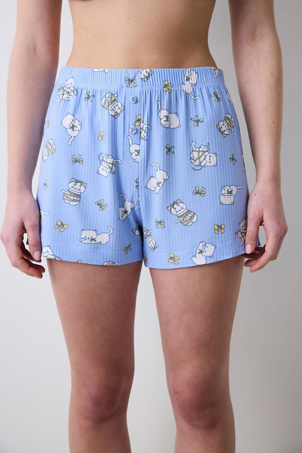 Penti Blue printed short pyjamas pants Plava