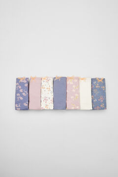 Womensecret 7-pack printed cotton floral panties pink