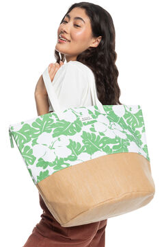 Womensecret Beach Bag with Handles for Women green