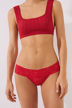 Womensecret Red lace tanga red