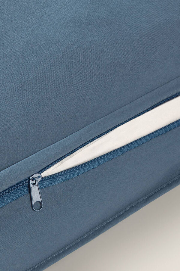 Textura Capa de almofada de microfibra xadrez azul