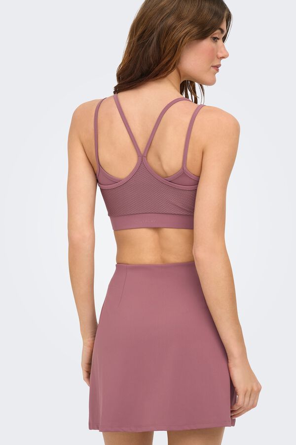 Only Play Sujetador deportivo detalle Mesh fucsia