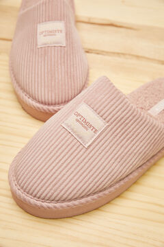 Womensecret Pink velveteen slippers pink
