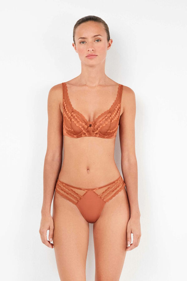 Gisela Lace Brazilian panty Print