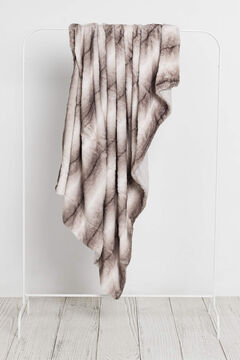 Womensecret Manta pelo suave bicolor 120x180cm. gris
