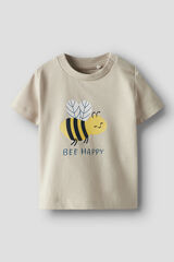 Name it Camiseta beb&ecirc; com estampa bege