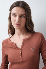Women'secret Brown long sleeve T-shirt nude