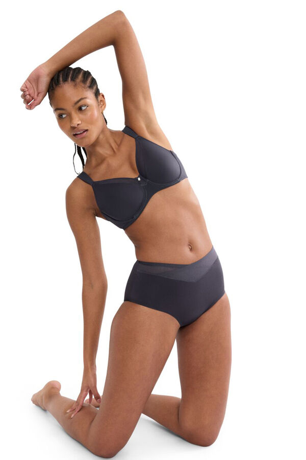 Triumph Cotton seamless high-waisted panty grey