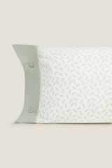 Womensecret Leaf print cotton pillowcase Kaki