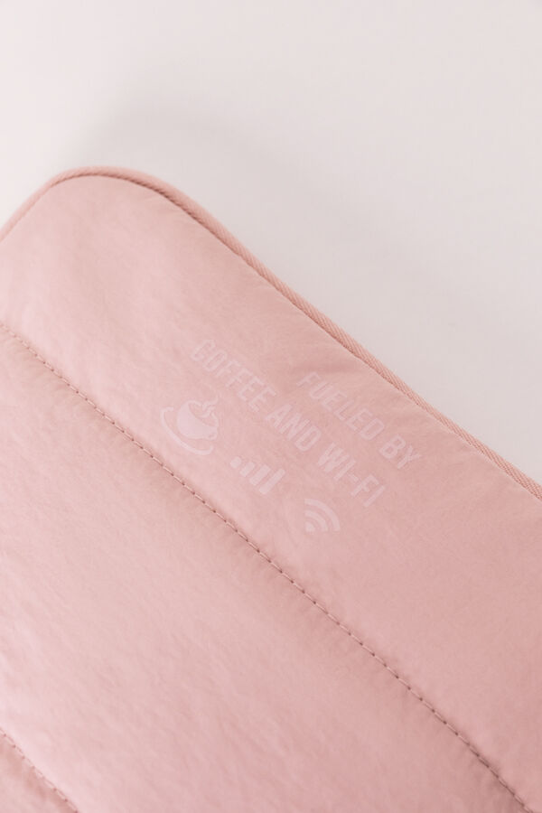 Women'secret Pink puffer logo tablet case pink