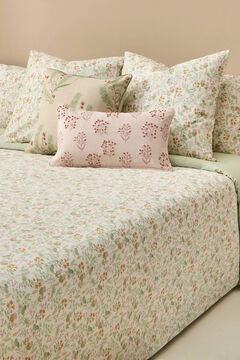 Womensecret Bettbezug Baumwolle Blumen Naturweiß