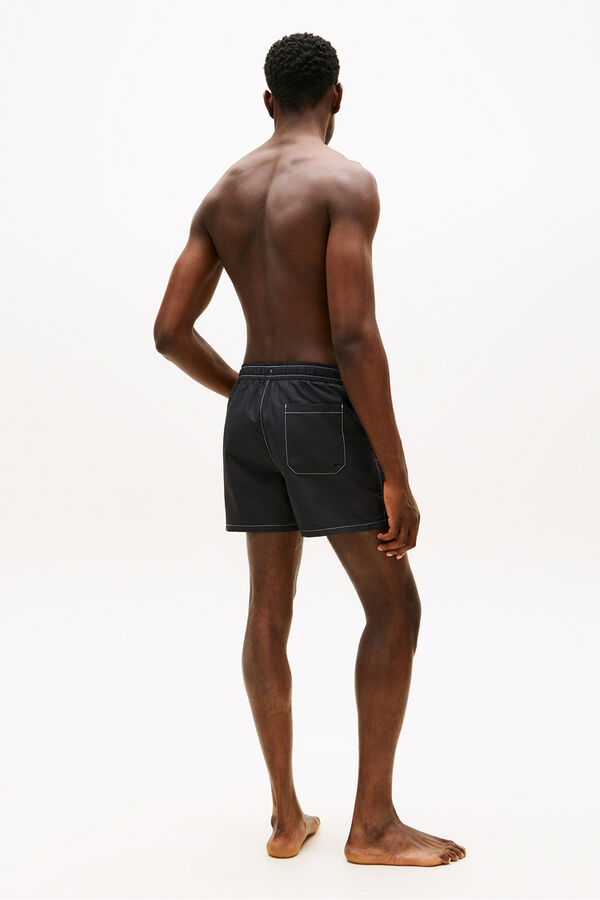 Tommy Hilfiger Embroidered flag men's swimwear black