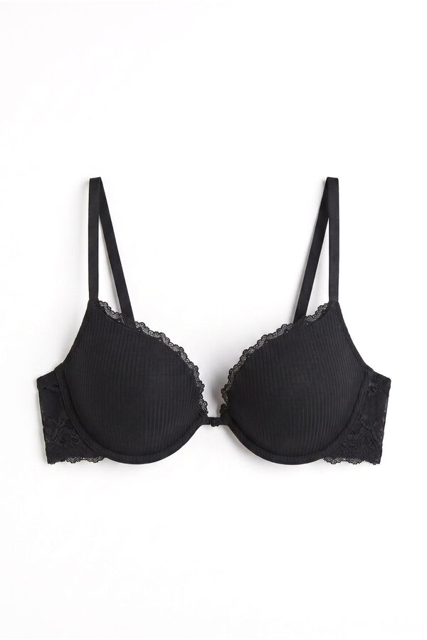 Women'secret Black cotton push-up bra GORGEOUS black