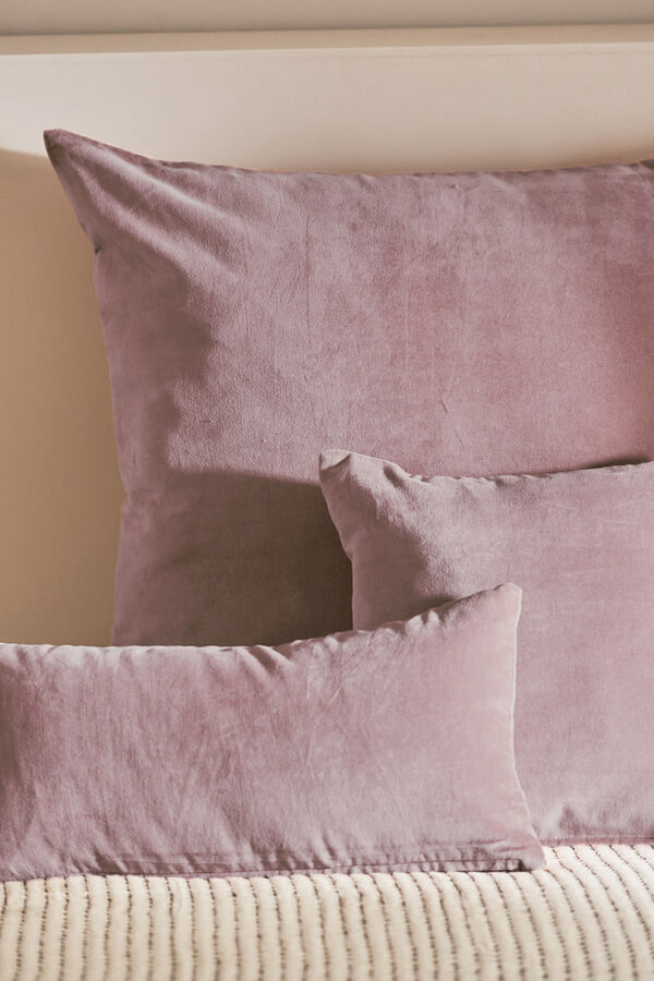 Calma House Funda de coj&iacute;n de terciopelo lila Velur morado/lila