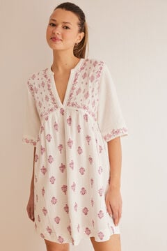 Womensecret Shirt-Kleid Boho-Print Braun