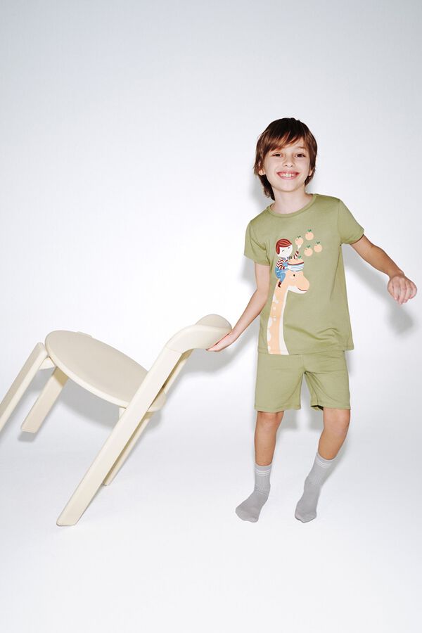Penti Pack 2 pijamas cortos infantiles safari kaki