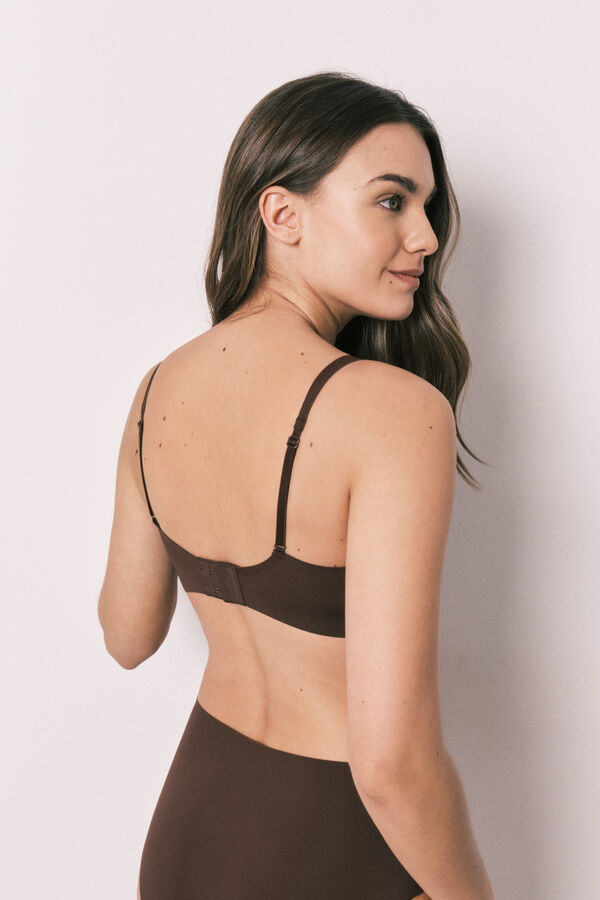 Women'secret Haut dos nu uni clean cut grenat imprim&eacute;