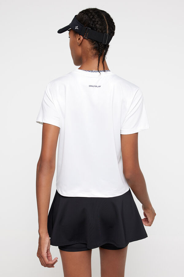 Only Play Cropped T-shirt Wei&szlig;