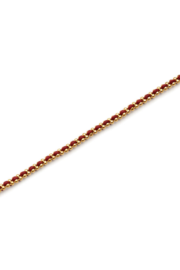 Singularu Armband Morgana Red aus vergoldetem Stahl mit Print