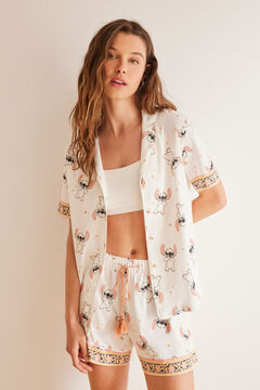 Womensecret Short 100% cotton Stitch pyjamas white