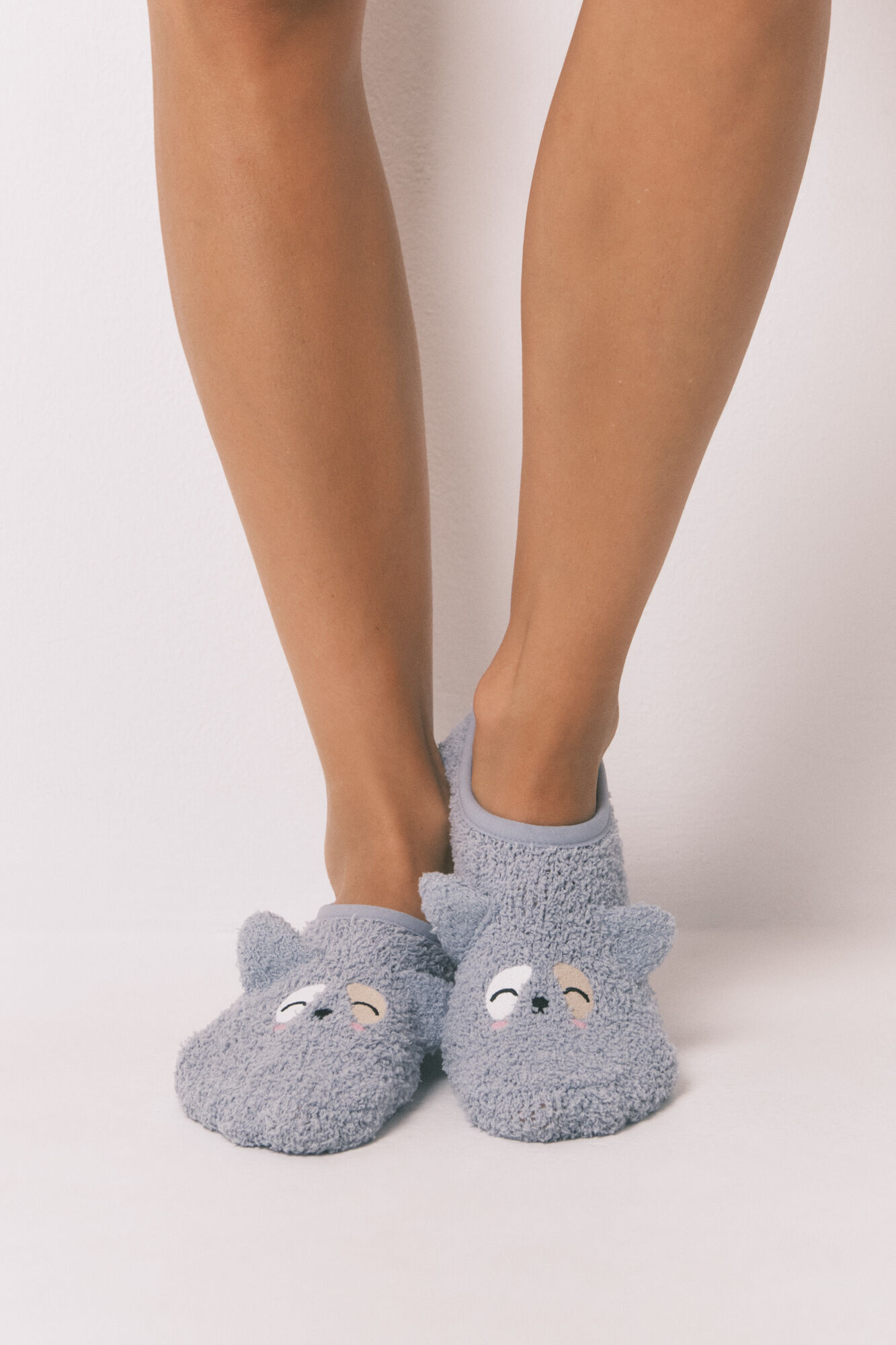 Women'secret Blue dog slip-on socks 