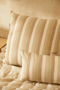 Calma House Gr&uuml;ner gestreifter Baumwoll-Kissenbezug Luxor 60x60