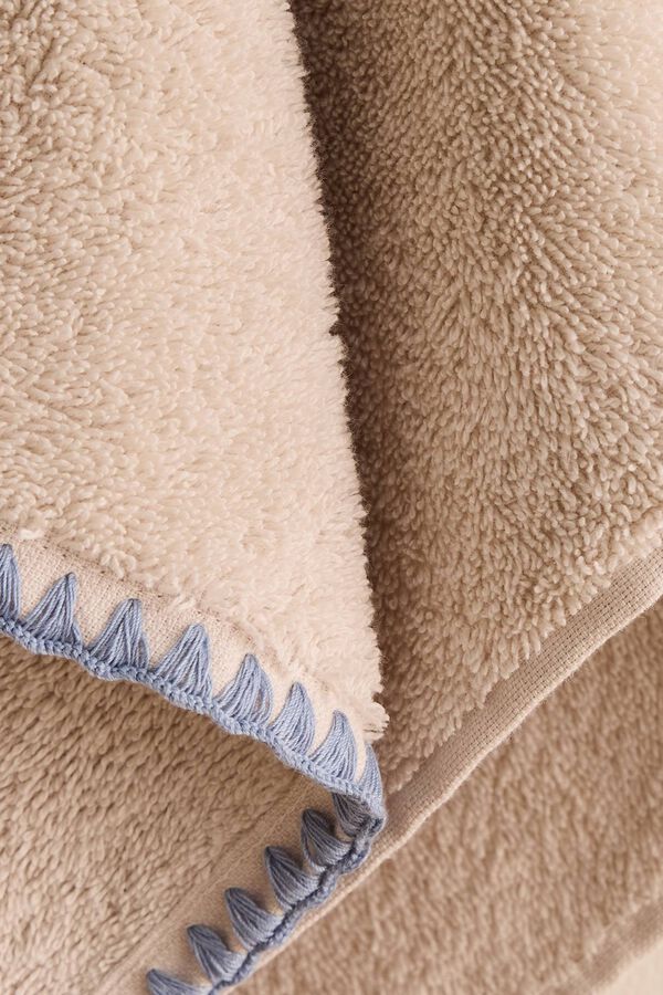 Textura Badetuch mit Ziersteppung Braun