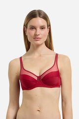 DIM Generous underwired full cup bra DIM rouge