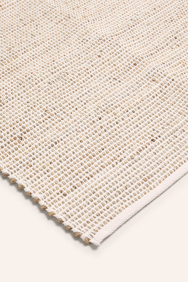 Calma House Alfombra de yute y algod&oacute;n crudo West amarillo