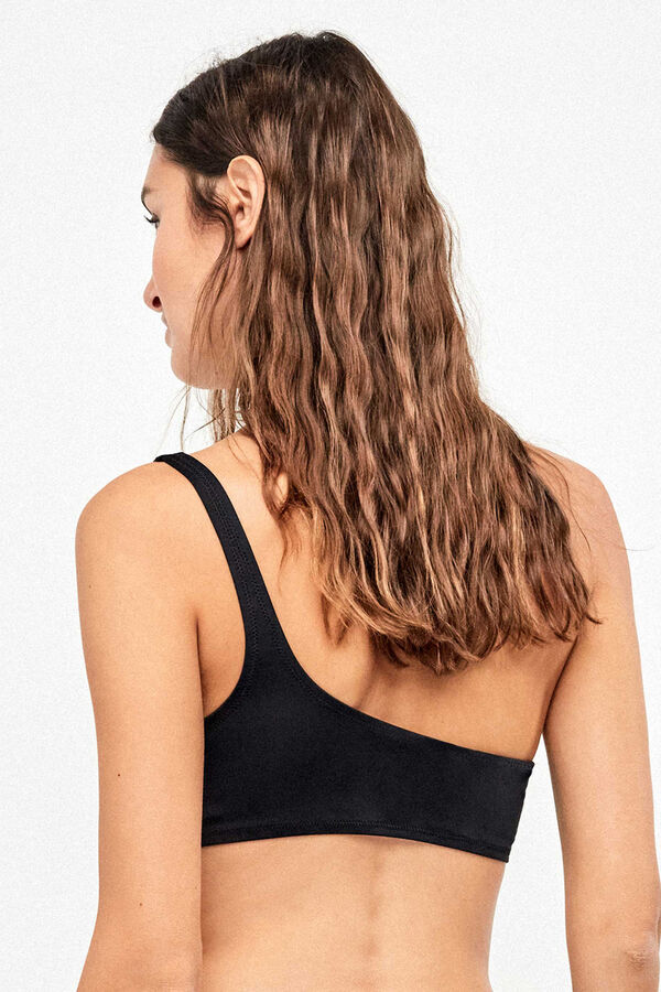 Gisela Top bikini asim&eacute;trico negro