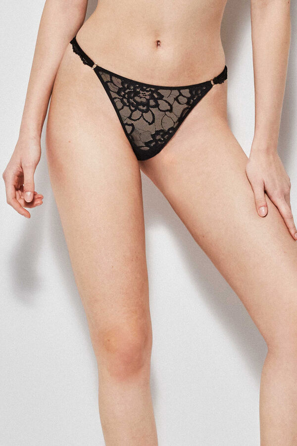 Womensecret Lace Brazilian panty noir