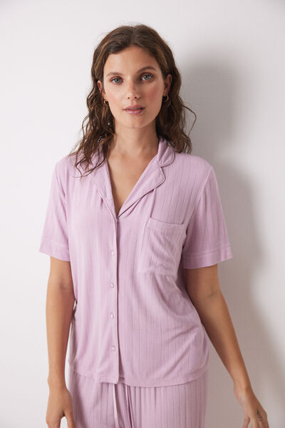 Womensecret Pink Capri soft touch shirt pajamas pink