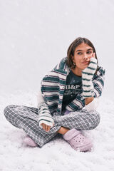 HI&BYE Green cotton plaid long pyjamas green