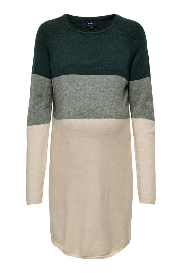 Only Maternity Ribbed maternity dress green