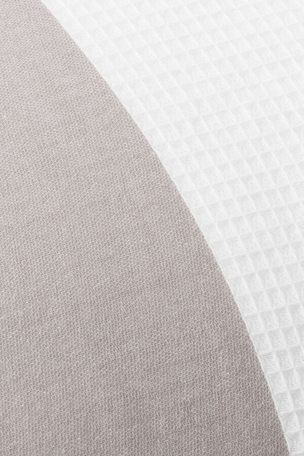 Womensecret Kissenbezug 100 % Baumwolle Patchwork 55 x 55 cm. Grau