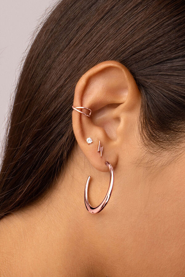 Womensecret Rose gold zenith hoop earrings rózsaszín