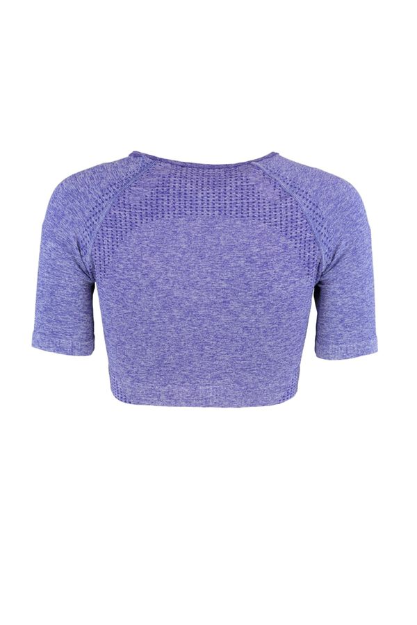 Trendyol Camiseta top deportiva jaspeada morado/lila