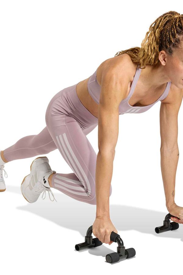 Adidas Mallas 7/8 deportivas 3 bandas Optime marr&oacute;n