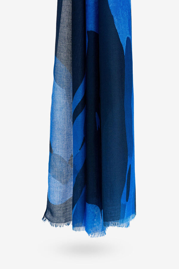 Vilanova Pa&ntilde;uelo Semitransparente Floral  azul