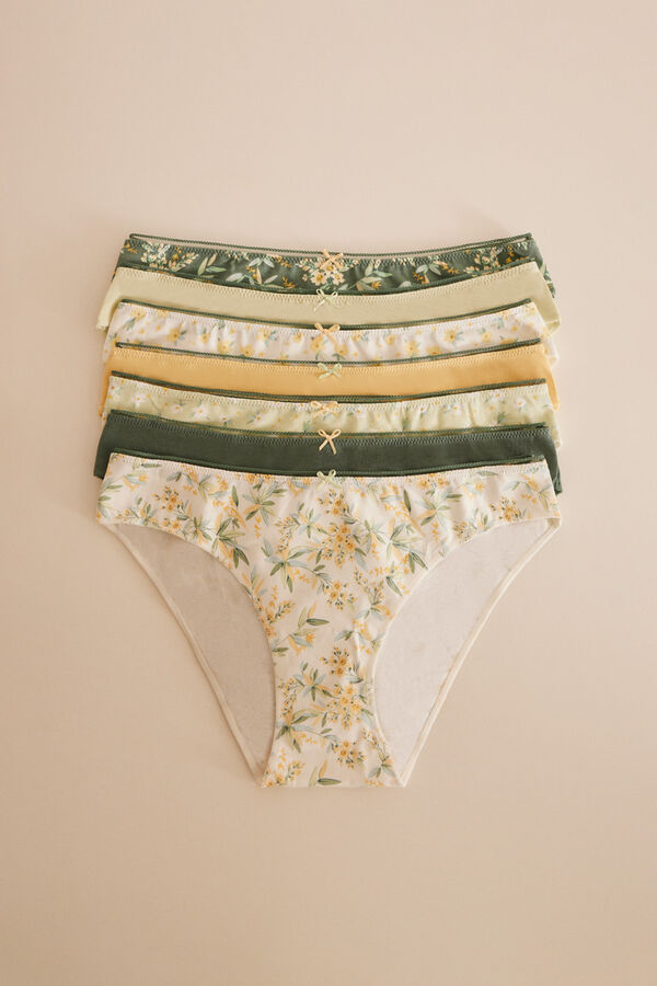 Womensecret 3-pack floral cotton panties printed