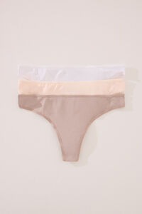 Women'secret Pack of 3 microfibre thongs 