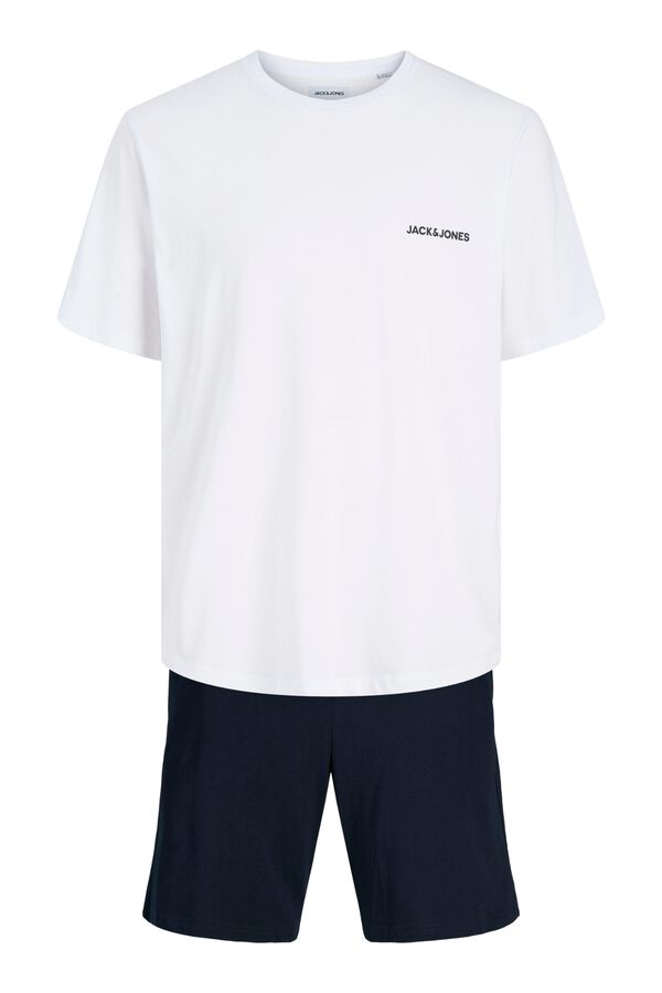 Jack & Jones Conjunto pijama corto blanco