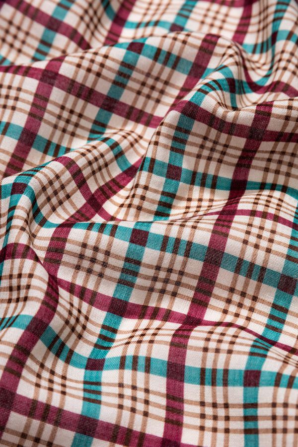 Vilanova Plaid print bandana blue