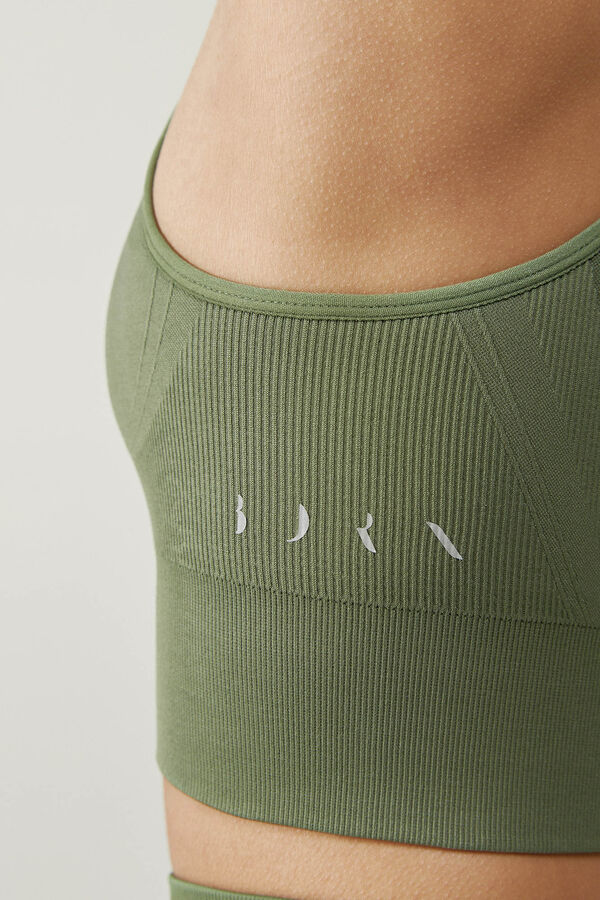 Born Living Yoga Top Aretha Crocodile kaki