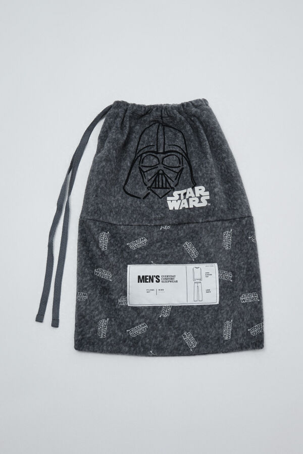 Women'secret Darth Vader men's fleece long pyjamas grey