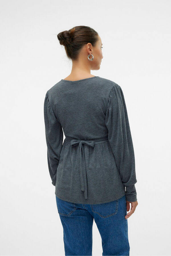 Mamalicious Top de maternity e amamentação de manga comprida  preto