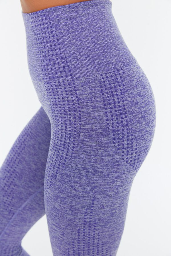 Trendyol Legging deportivo largo tiro alto jaspeado morado/lila