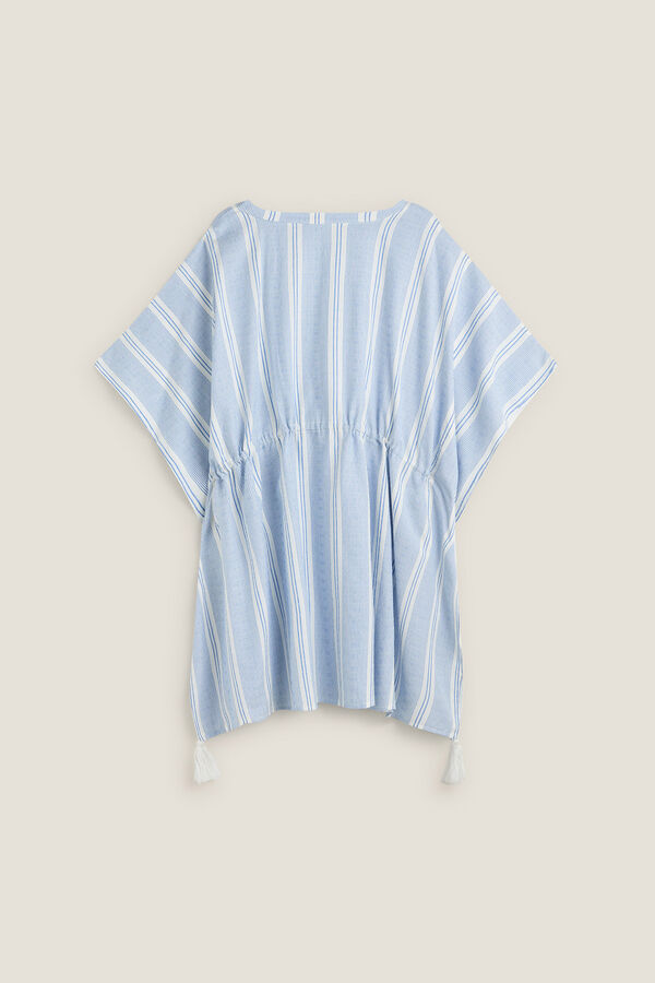 Womensecret Striped yarn-dyed cotton tunic fehér
