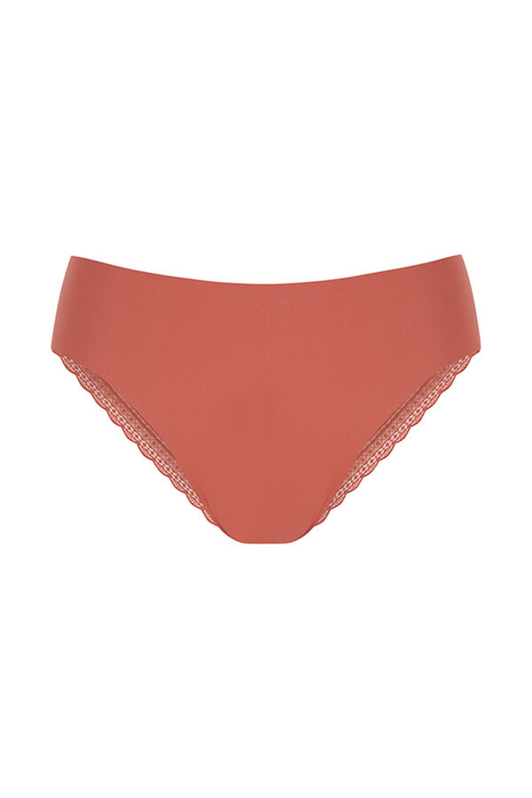 Womensecret Orange Clean Cut classic panty in lace red