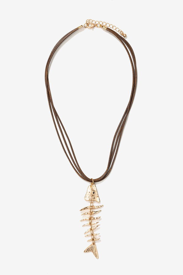 Vilanova Collar dorado con esqueleto pez amarillo